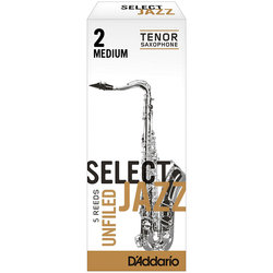 D'Addario Select Jazz Unfiled plátek pro tenor saxofon tvrdost 2M
