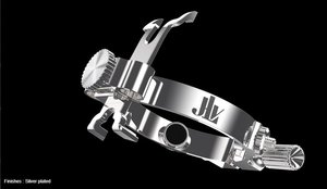 JLV ligatura pro kaučukovou hubičku na B klarinet - postříbřená