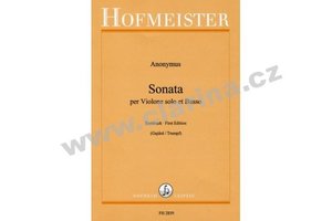 Hofmeister Anonymus - Sonata per Violone solo et Basso